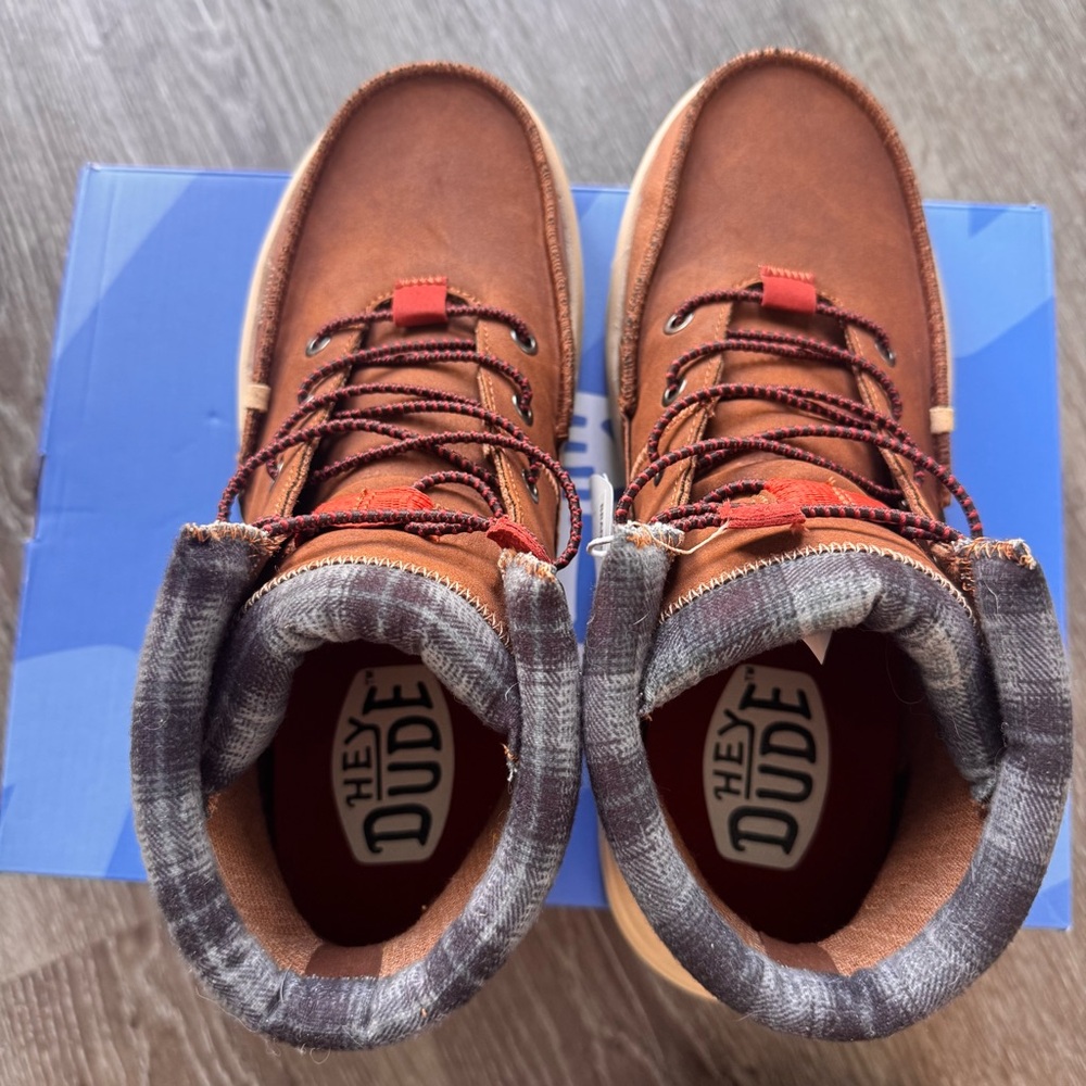 Hey Dude Bradley Classic Boots – Cognac | Men’s Size 10 | NWT - Picture 6 of 8